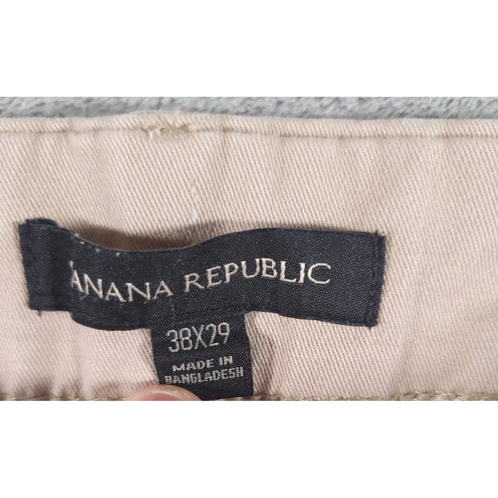 Banana Republic Chino Pants Mens 38x29 Khaki Stretch Trousers Business Casual